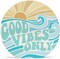 Open Road Brands Good Vibes Only Chunky Wood Block Sign - Retro Beach Themed Decor - Hang or Display on Desk, Dresser or Counter